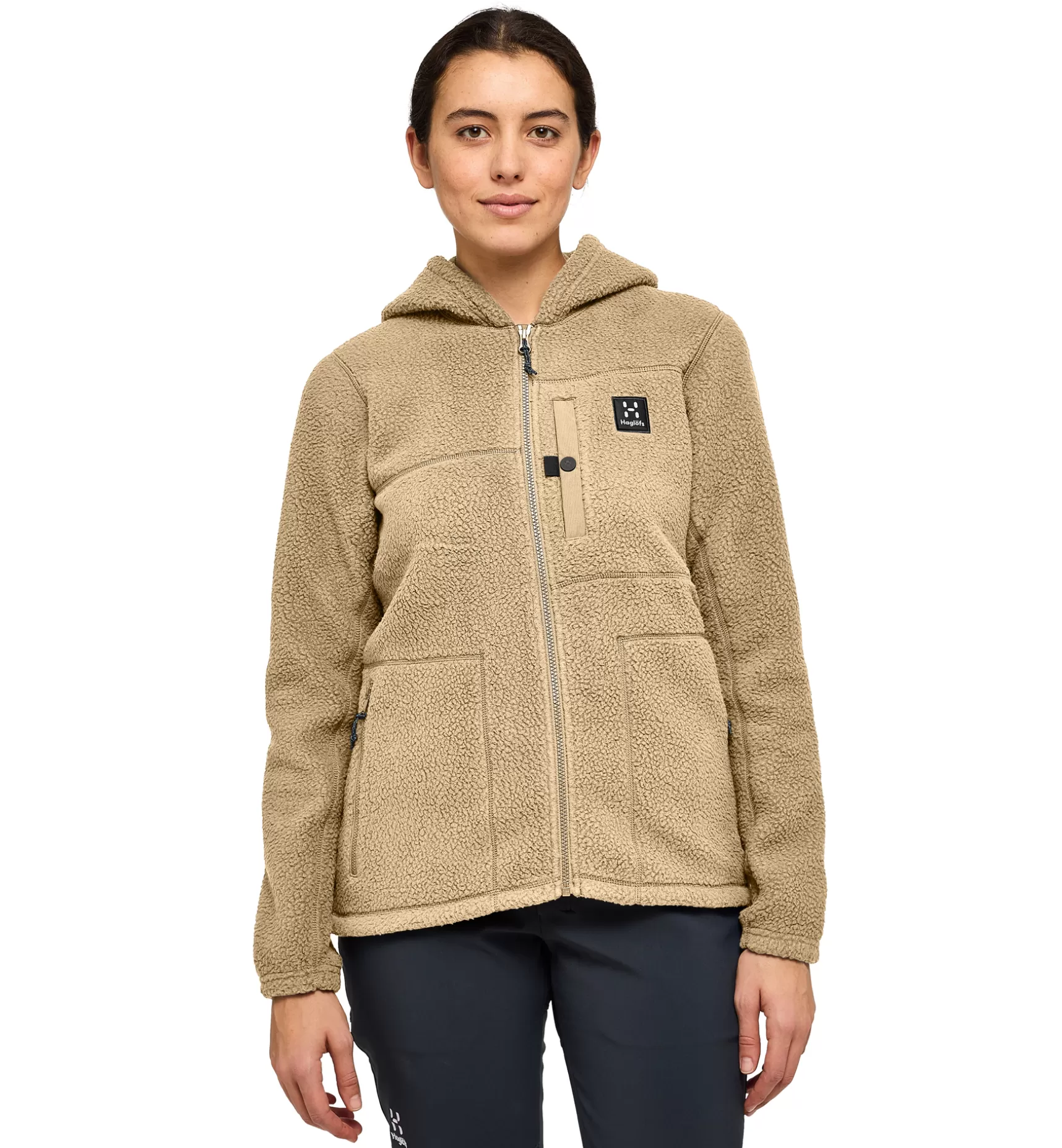 Store Malung Pile Hood Women Jackor | Fleece · Mellanlager